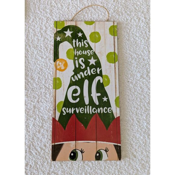 NWOT  Bundle of 4 elf Christmas wood wall/crafting/wreath decor - Picture 4 of 5